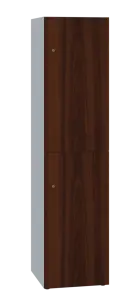 DOMINIT 42 úložná skříň 2-boxová, 1817x450x400 mm, korpus bílý, dvířka ořech královský